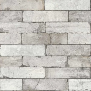 German Stone Wallpaper 10m x 0.53m Light Gray, Model 446302 | Balbaid Decor Company
