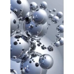 Wall mural for decoration modern design, size 183×254 cm, gray color