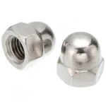 Nickel Plated Cap Nut DIN 1587, Size 3 mm Grade 4.8 | Aobsco Company