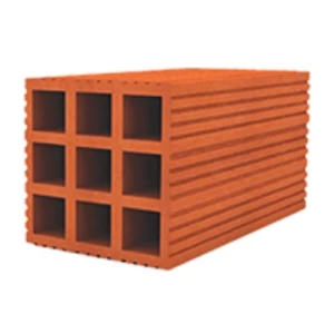 Hollow Red Bricks 9 Holes Size 40×20×20 cm, Red Color | Al-Khayyat for red bricks