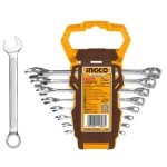 Ingco Hand and Side Wrench Set 8 Pieces, Size 6-19 mm