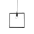 Classic Ceiling Pendant, 33 cm Length, 33 cm Width, black Color