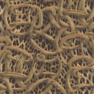 Italian Wallpaper Patterned Design Beige Color, Size 10mx0.70m, Model RC18015 | Balbaid Decor Company