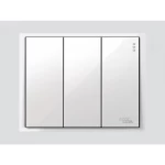 مفتاح ثلاثي دركسيون دي 3 بيانو، مقاس 7×7 سم، 10 أمبير، لون أبيض