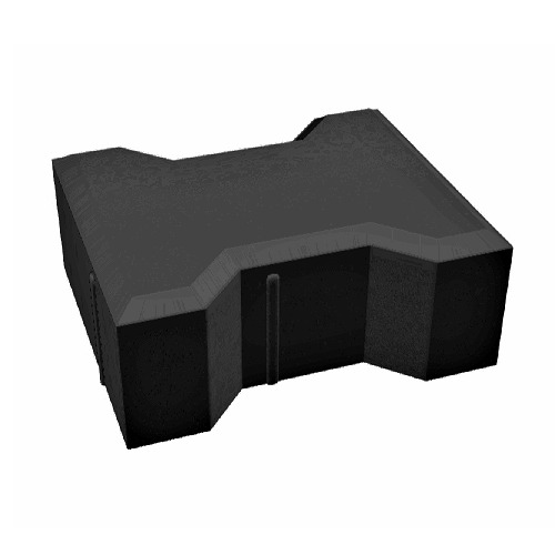 Behaton Interlock Paver Tile Thickness 6 cm Black Color | Meyar
