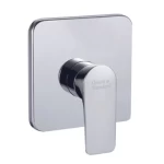 Shower Mixer, Square Shape, Single Line, Chrome Color