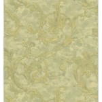 ورق حائط ايطالي كلاسيك مقاس 10 م× 1.06 م، لون اخضر، موديل 56919   