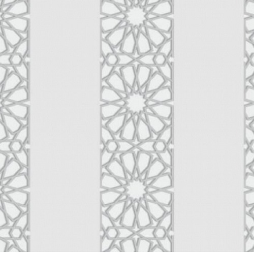 ورق جدران نقشات مقاس 15.6 م×100 سم، لون رمادي | خط  الفخامة