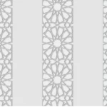 Patterned Wallpaper, Size 15.6m×100cm, Gray color