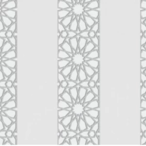 ورق جدران نقشات مقاس 15.6 م×100 سم، لون رمادي | خط  الفخامة