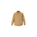 Flame Resistant Shirt with Treated Buttons, Size S, brownish yellow Color      