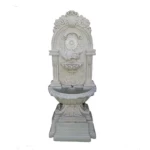 Luxurious resin fountain, Modern Design, Gray, dimensions 75×50×190 cm, 220V, Model 01180#