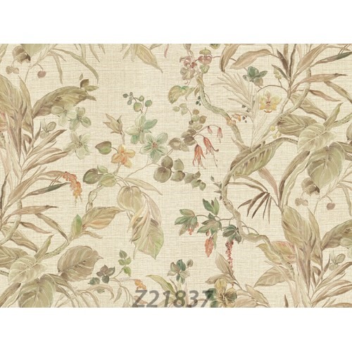 Wooded Wallpaper Beige Color Length 10m Width 1.06m Model Z21837 | Balbaid Decor Company