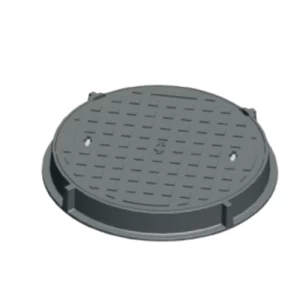 Manhole Cover Cast Iron 600 mm Circular Shape, 1.5 Tons Load, Gray Color | Saudi Cast Company