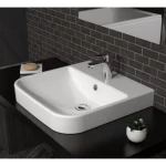 Hand Washbasin Over Counter Top Size 48 cm, Off White Color | Saudi Ceramics Factory