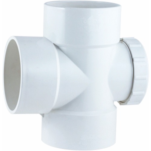 UPVC Access Tee Size 4 inch White Color | Al mona for innovative pipe solutions