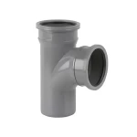 UPVC 87.5° Tee Size 82 mm, Length 168 mm, Grey Color | Cosmoplast