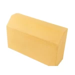 Road Curbstone, Curved Design, Yellow Color, Size 15x20x50 cm, Model KERB--152050-YL-CV