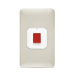 مفتاح مكيف 45 أمبير ثنائي القطب مع مؤشر ليد، لون شامبين، مقاس 7×14 سم، 250 فولت | سبكترا