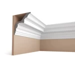 PU Foam Decorative Cornices, Size 244x12.5x12.5 cm, White Color | Zakharef Company