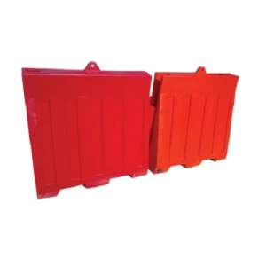 Plastic Road Barrier Water Filled 1×1 meter Red Color | Matkel Store