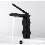 High Washbasin Mixer Size 19×18 cm, Black Color