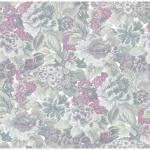 ورق حائط اسباني، لون اخضر، تصميم ورود، مقاس 10 م×0.53 م، موديل 3-4003