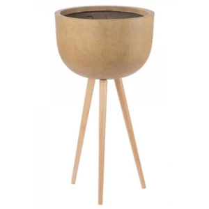 Clay Plant Pots Round Design 55×107 cm Beige Color | Sultan Garden Center