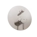 Italian Two Way Shower Mixer, Nickel Matte, Size 17×5.6-8.5 cm