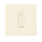 مفتاح جرس مفرد دركسيون 10 امبير سدرا الفنار مقاس 7×7 سم اللون بيج 