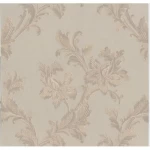 Italian floral wallpaper, size 10 m x  0.73 m, dark beige color, model 56807 