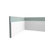 نعلات فوم PU ديكورية، ارتفاع 30 سم، سمك 1.5 سم، طول 2.44 متر، أبيض | شركة زخارف