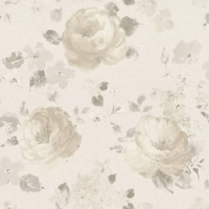 Floral Wallpaper 10m x 0.53m Beige Color, Model 448801 | Balbaid Decor Company