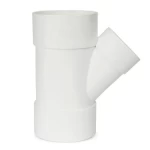 PVC Wye Tee Reducer 4 × 2 inch, SCH 40, White Color | Al-Manar Factory