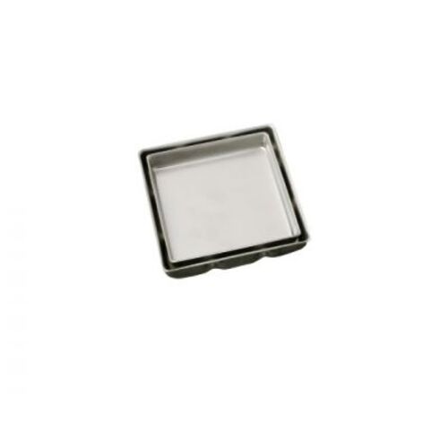 Square Bathroom Drain 10x10 cm, Chrome Color | N116.502