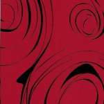 ورق جدران تصميم كلاسيك، لون احمر ياقوتي و اسود، مقاس 10 م×53 سم