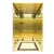 Luxury gold-finished elevator, 400 KG load, 0.4 m/s speed, 5-passenger capacity, modern titanium mirror design