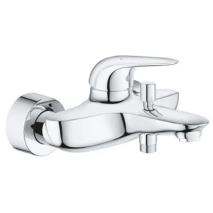 Grohe Single-Lever Bath Mixer with Diverter, 1/2 Inch, Chrome | Eurostyle Collection