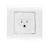 127 socket 1g 15 Amp Alfanar Model  Omnia Size 7x7 Colour White with Chrome Ring