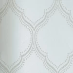 Vinyl Wallpaper, Patterned Design, Size 15.6m × 106cm, Silver with Brown Color 