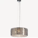 تعليقة إضاءة سقفية، لون أبيض، طول 55 سم عرض 55 سم ارتفاع 142 سم