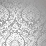 ورق جدران تصميم كلاسيك مقاس 10 م×0.53 م، لون رمادي