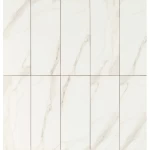 Wall Ceramic, White, 65 cm Width, 25 cm Length, Meltino Tile Model