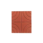 Cement tile Classic design, size 40X40 Cm, Height 4 cm, Light red color | Al-Sarif Company