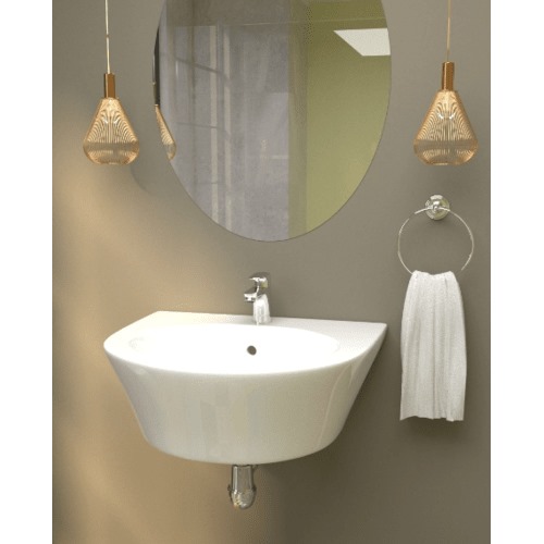 Hanging Wash Basin Size 62 cm Off White | Saudi Ceramics