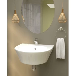 Hanging Wash Basin Size 62 cm Off White | Saudi Ceramics
