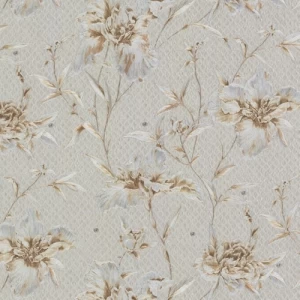 Italian Wallpaper Floral Design Pale Beige, Size 10m x 1.06m, Model 82748 | Balbaid Decor Company