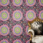 ورق جداري تصميم مودرن، مقاس 10 م×50 سم، لون زهري