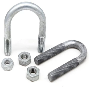 Hot Dip U Bolt Size 1/2 × 3 inch Galvanized Steel | Al Hadhara Tower Trading