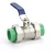 Ball Valve with Brass Union, size 25 mm, pressure 25 bar, green | Al Mona factory